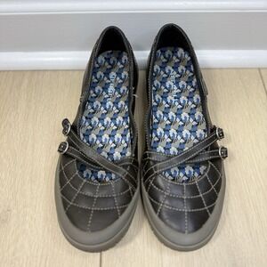 Merrell Womens Zodiac Black Leather Mary Jane Shoes Slip Resistant US 8 Work Fit